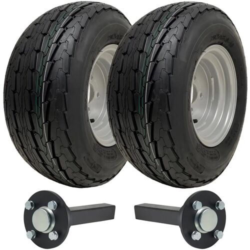 20.5x8.00-10 Trailer Kit High Speed Road Legal Wheels + Hub & Stub Axle 750kgs