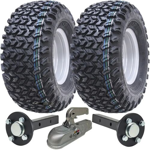22x11.00-10 Utility ATV Trailer Kit Wheels 40mm x 40mm Axles & Cast Hitch 900kgs