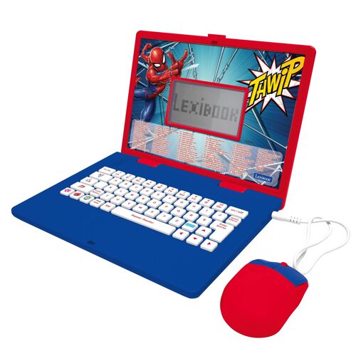 Ordinateur éducatif bilingue avec 164 activités au design Spiderman (EN/FR)