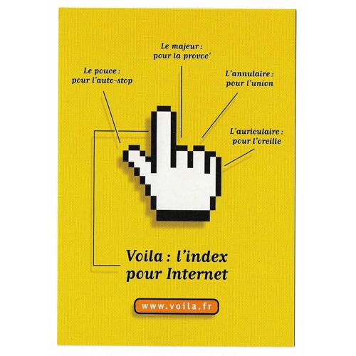 Carte Postale Voila Point Fr , Voilà L'Index Pour Internet