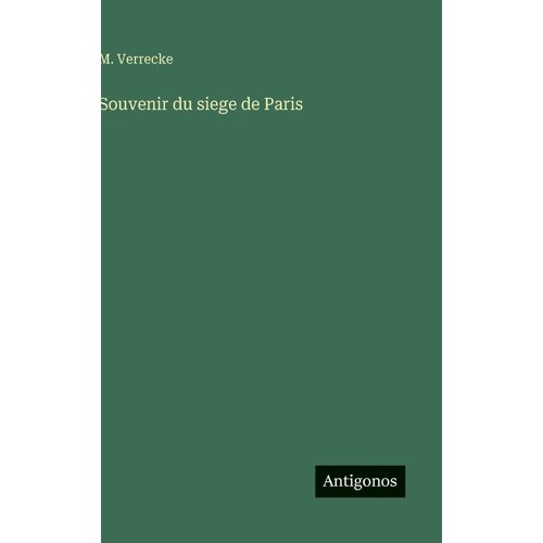 Souvenir Du Siege De Paris