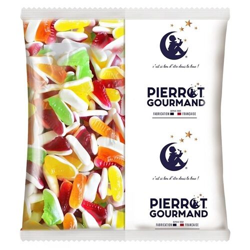 Bonbons Pierrot Gourmand Baskets Bicolores Sachet De 1 Kg