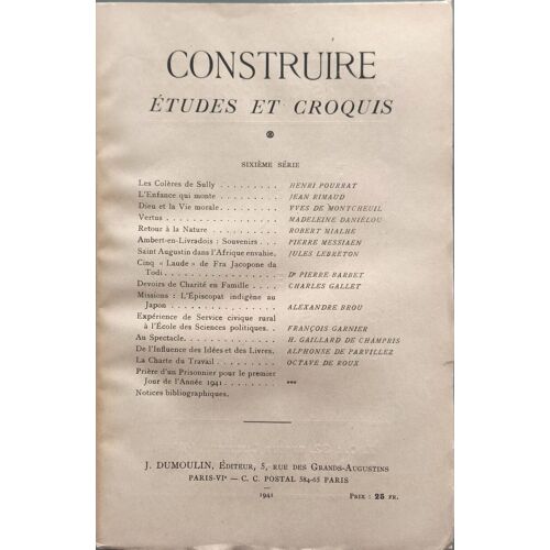 Construire : Études Et Croquis Vi Série