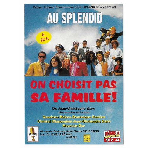 Carte De Collection On Choisit Pas Sa Famille ! Au Splendid
