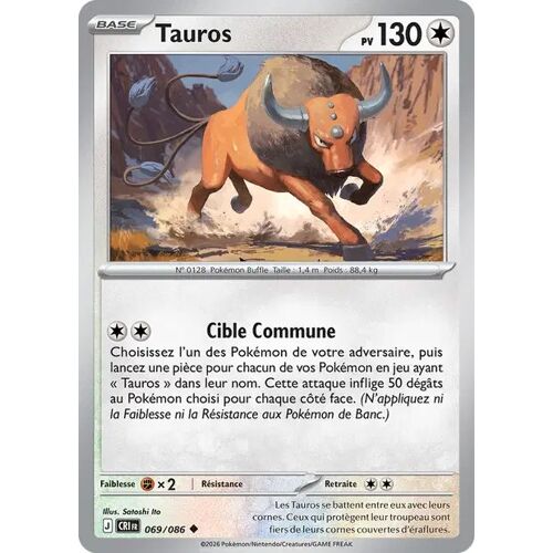Carte Pokémon - Tauros - 069/086 - Chaos Ascendant