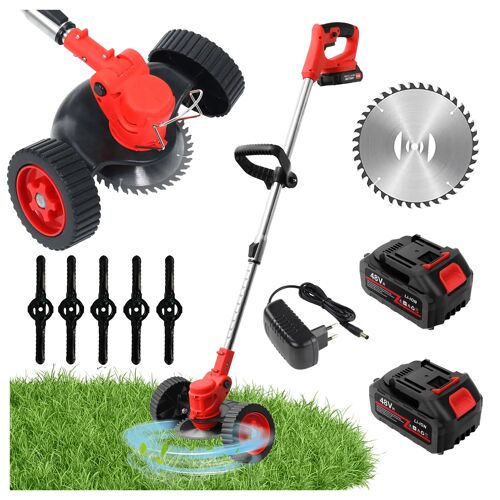 Ensemble Débroussailleuse rotofil sans fil coupe-bordures avec roues XXL
