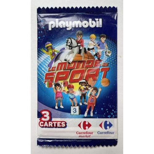 Lot 3 Cartes Playmobil - Le Monde Du Sport (Carrefour)