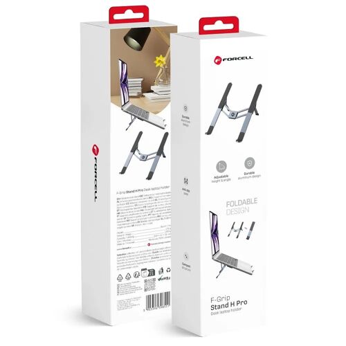 Support pliable Forcell F-Grip Fold Stand H Pro ordinateur tablette - Gris