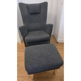 Fauteuil IKEA OMTÄNKSAM + repose pieds