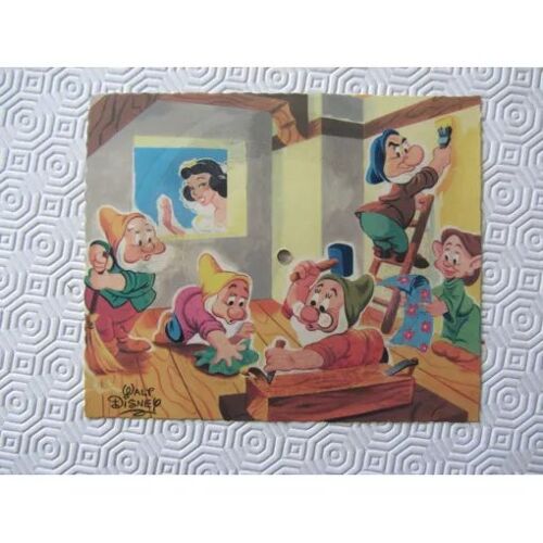Blanche Neige Et Les Sept Nains : Les Sept Nains Travaillant "Siffler En Travaillant" (Carte Postale Musicale Phonoscope 45 Tours)