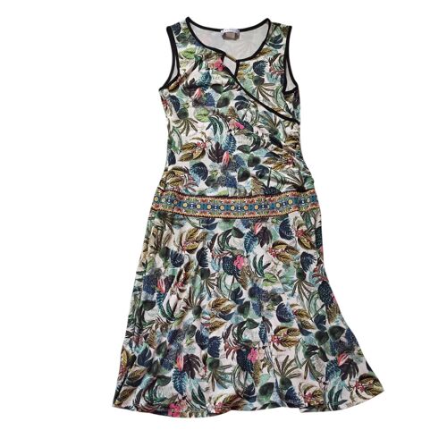 Robe Imprimer Tropicale Taille Unique
