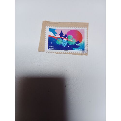 Timbre France Fêtes - Noel - Sapin - Fleurs - Houx - Yvert N° 1936 Année 2020 Lettre Verte