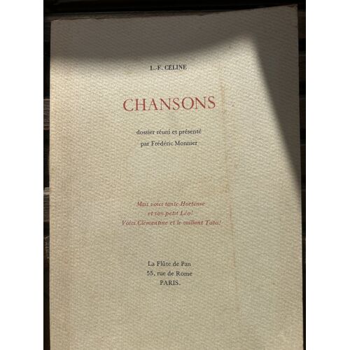 Louis Ferdinand Céline Chansons