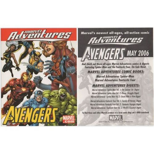 Marvel Comics The Avengers Marvel Adventures - Jumbo Promo Card (2006)