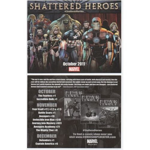 Marvel Avengers Shattered Heroes (John Romita Jr) Jumbo Promo Card (2011)
