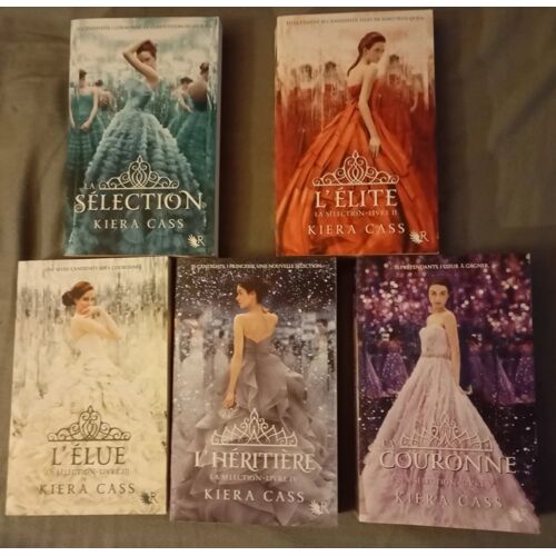 Lot 5 Livres Kiera Cass Intégrale De La Série Selection 1 2 3 4 5 Sélection / L' Elite / L' Elue / L' Héritière / Couronne ( Grands Formats)