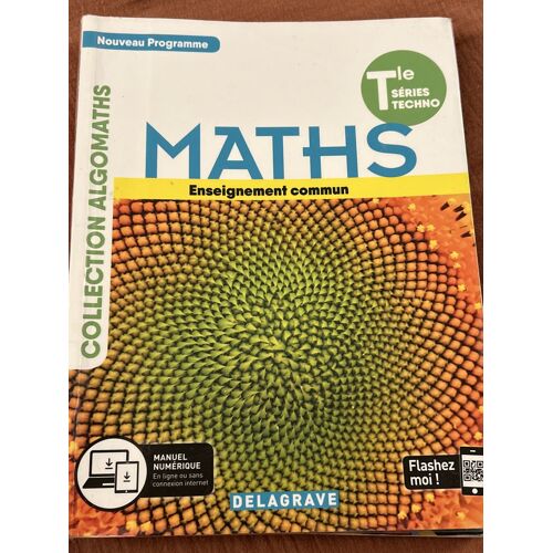 Manuel De Maths Terminale Série Technologique Delagavre