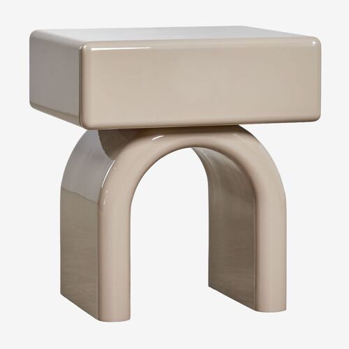 Pack de 2 tables de chevet rectangulaires 50x40 cm en MDF Volire Moka Brown
