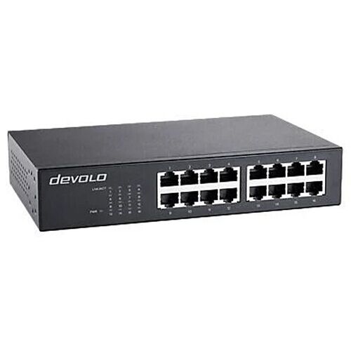 Switch réseau Devolo Gigabit Ethernet 16 Port Noir
