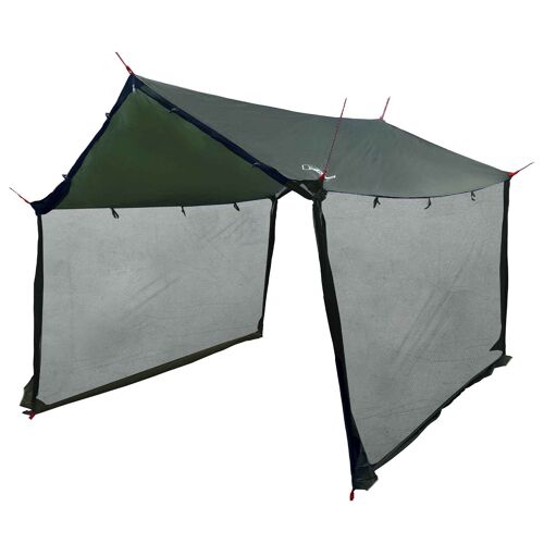 Vidaxl Tarp De Camping Avec Murs En Maille Vert Armée