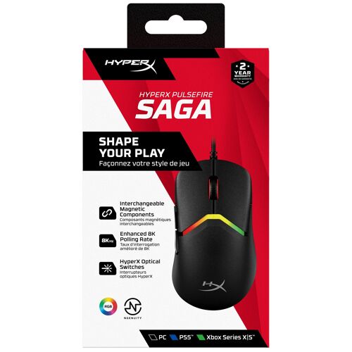 Souris gamer HyperX Pulsefire Saga (noire)