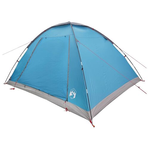 Vidaxl Tente De Camping Avec Toit Bleu 6 Personnes Polyester Et Acier