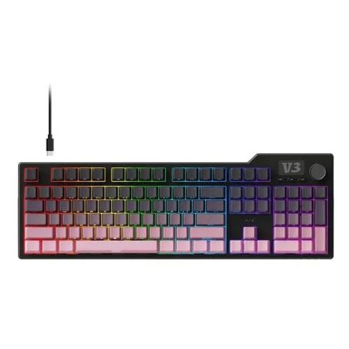 AJAZZ AK35I V3 clavier Universel USB QWERTY Noir et Rose