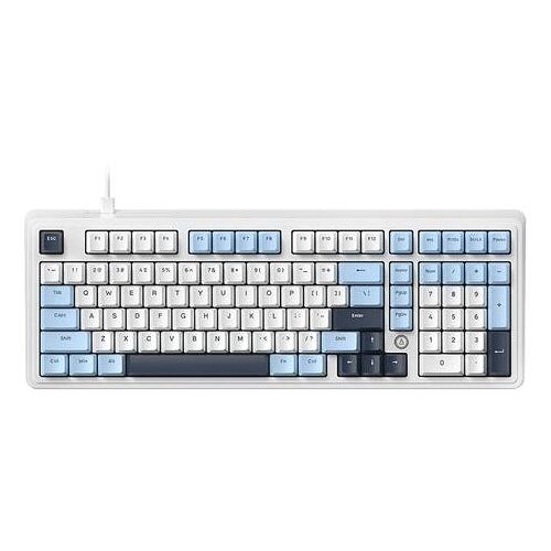 AJAZZ AK980 clavier Gaming USB QWERTY Bleu et Blanc