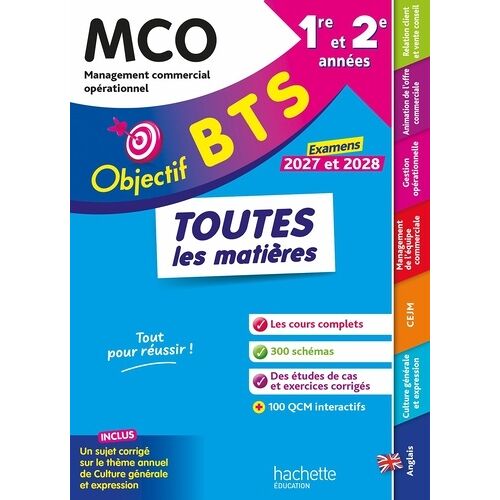 Objectif Bts Mco (1re Et 2e Années) - Toutes Les Matières, Examens 2027-2028