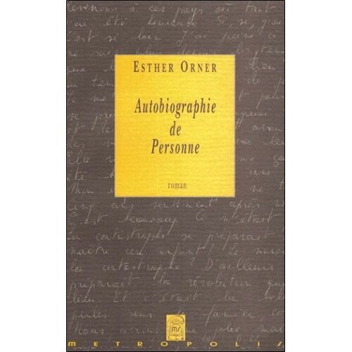 Autobiographie De Personne