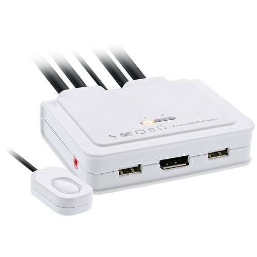 InLine 63613I commutateur écran, clavier et souris Blanc