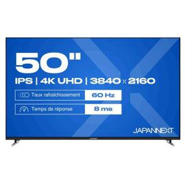 JAPANNEXT JN-IPS500UHD60F - 50" écran LCD rétro-éclairé par LED - 4K UHD (2160p) 3840 x 2160 - HDR - Direct LED
