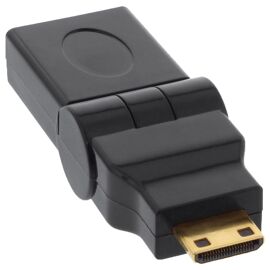 InLine 17690M changeur de genre de câble HDMI A female miniHDMI Noir