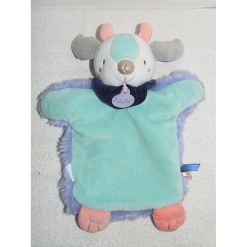 CERF BABYNAT MARIONNETTE BABY NAT VERT BLEU ELAN