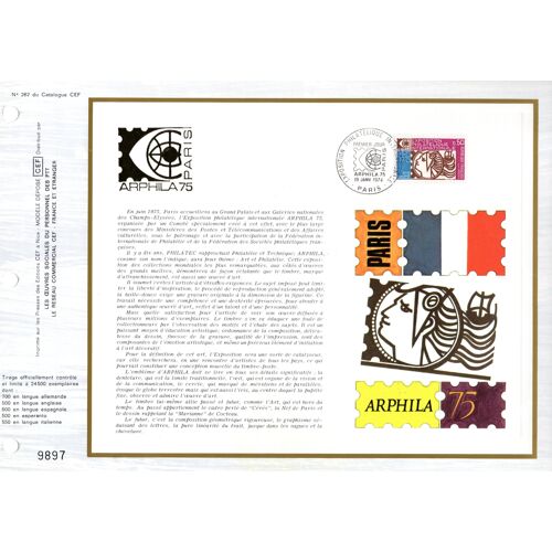 Document Philatélique Cef 262 Arphila 75