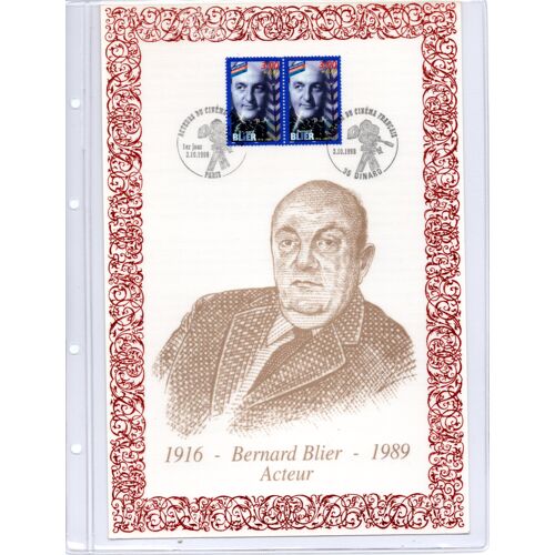 Encart Philatélique De Luxe Bernard Blier