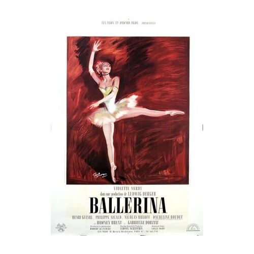 Ballerina De Ludwig Berger Avec Violette Verdy, Gabrielle Dorziat, Henri Guisol, Philippe Nicaud... - Affiche Originale De Cinéma Format 120 Cm X 160 Cm