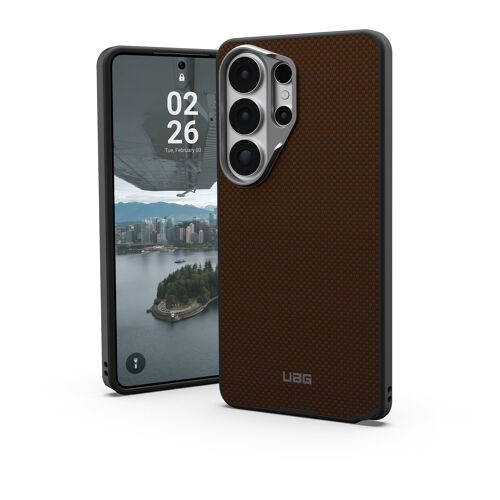 UAG Fibr Armr Coque Arrière avec Anneau Magnétique Samsung Galaxy S26 Ultra Orange / Charcoal