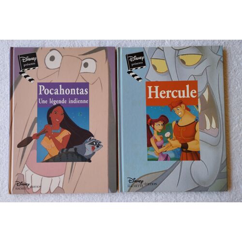 Lot 2 Livres Disney Hachette : Pocahontas / Hercule - 3/5 Ans