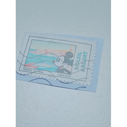 France Timbre Lettre Verte Autoadhesif Oblitéré Yvert N° 1592 Mickey A Cannes De 2018