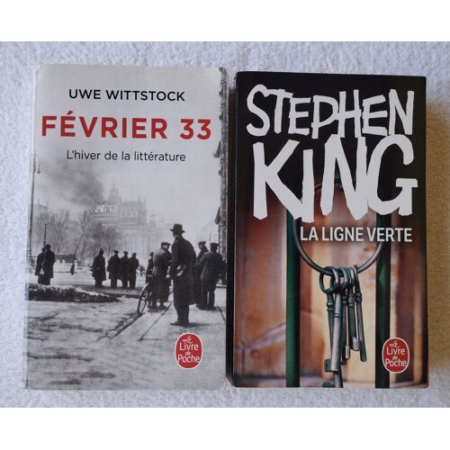 Lot 2 Livres De Poche : La Ligne Verte Stephen King - Février 33 / Uwe Wittsyock