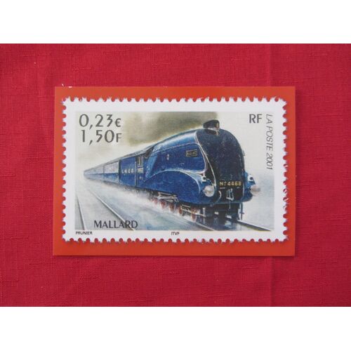 Carte Postale Pré-Timbrée International À Validité Permanente : Les Légendes Du Rail "Locomotive Mallard"