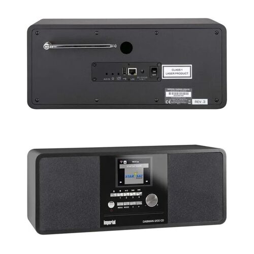 Radio CD INTERNET WIFI - DABMAN i200 Noir - DAB+ FM RDS - Bluetooth 5.0 - Écran couleur TFT 7,2cm