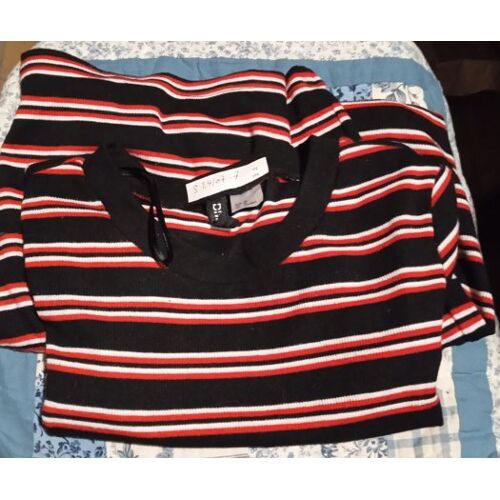 Robe - " Divided  - H &amp; M " - A Petites Rayures - Manches Courtes - Taille 38