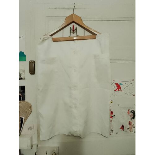 Jupe Blanche Légère 48 Vintage Années 80 Fabriqué En France .