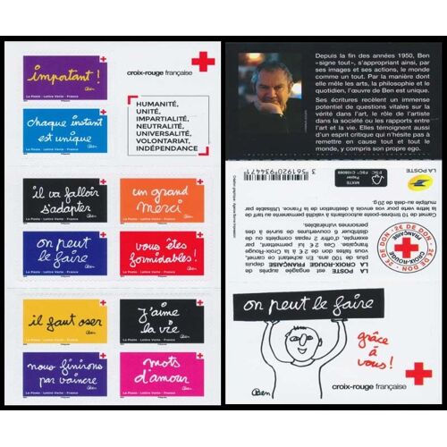 France 2021, Très Beau Bloc Feuillet Neuf** Luxe Yvert 1979, Au Profit De La Croix Rouge, "On Peut Le Faire Grâce À Vous", 10 Timbres 1979 À 1988 Autoadhésifs Validité Permanente Illustrés Par Ben.