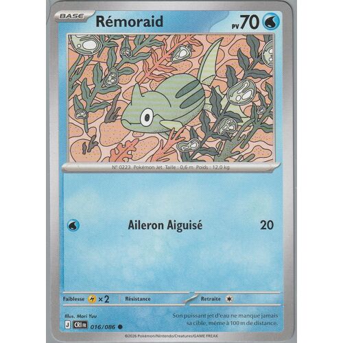 Carte Pokémon - Rémoraid - 016/086 - Reverse -Chaos Ascendant