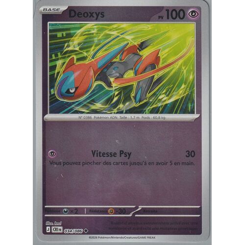 Carte Pokémon - Deoxys - 034/086 - Reverse - Chaos Ascendant