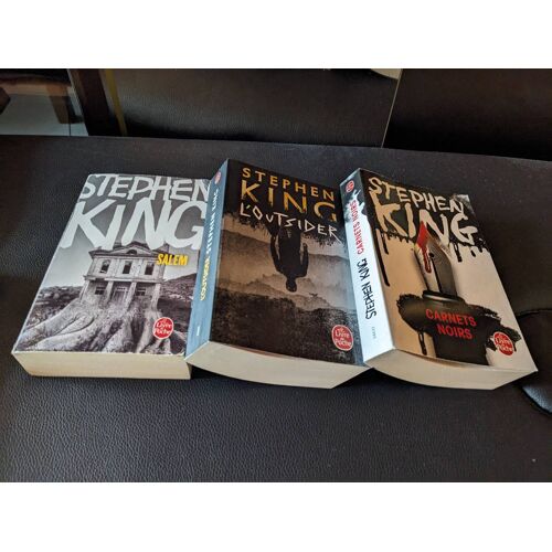 Lot De 3 Livres Stephen King ( Salem/ Carnets Noirs/ L'Outsider)