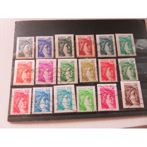 Lot De 18 Timbres "Sabine - 1ère Série" - 1977-78